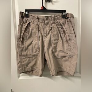 Abercrombie & Fitch Military Utility Shorts Mens 31 Paratrooper Khaki Y2K